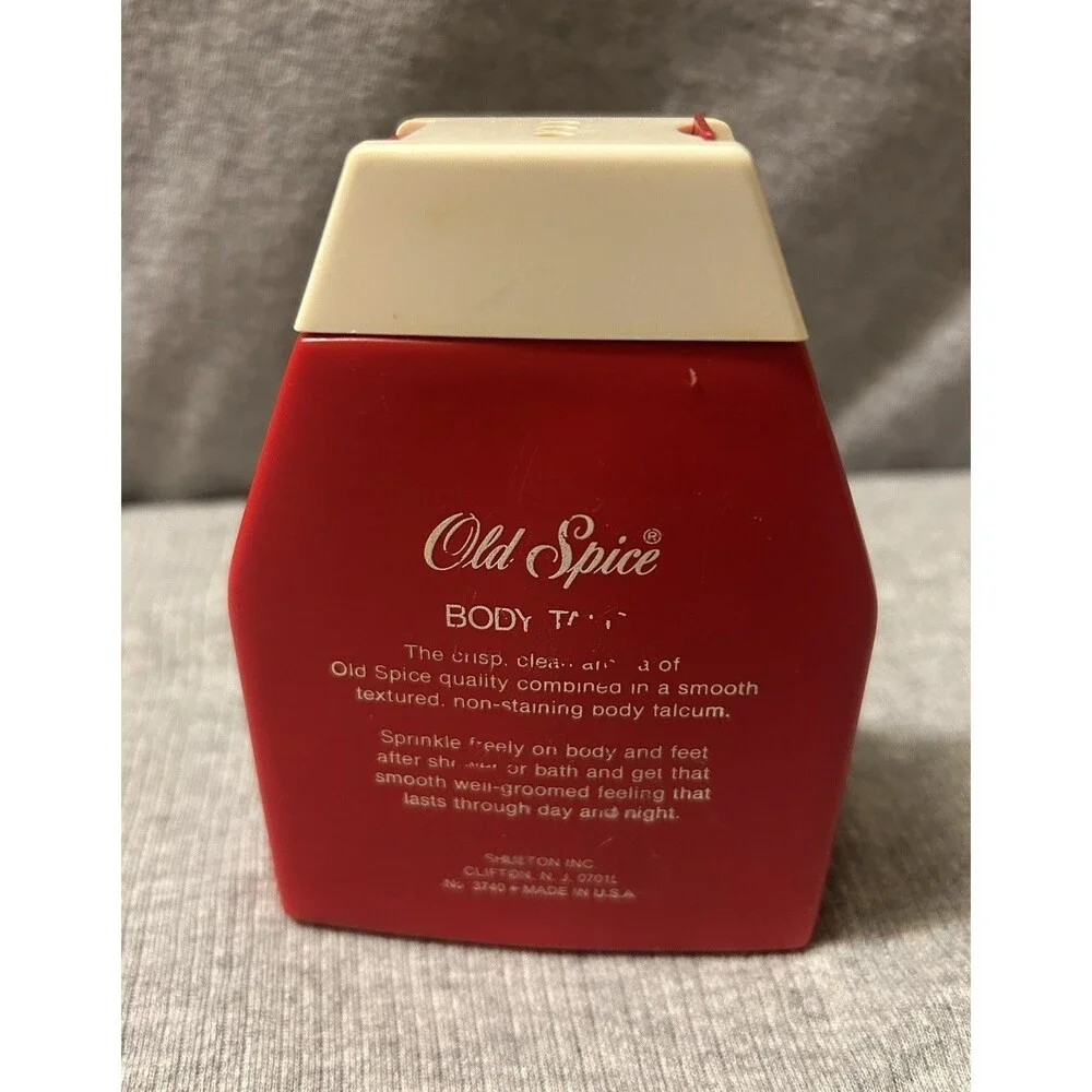 Vintage Old Spice Scented Body Talc Powder 5oz Full Size Mens Made In USA